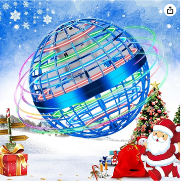 M&Hong Flying Orb Ball for Kids Adults, Hand Controlled Boomerang Ball, Soaring Flying Spinner Mini Drone, Hover Flying Ball Toy with LED Lights, Drone Ball Endless Tricks Gifts for Boys Girls